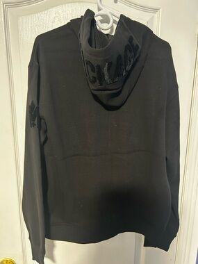 Mackage Black Hoodie Jacket with Logo Detail